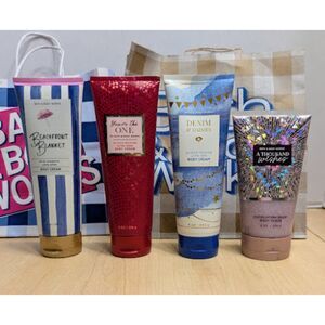 Bath & Body Works Ultra Shea Body Creams & Glow Body Scrub Bundle Set of 4